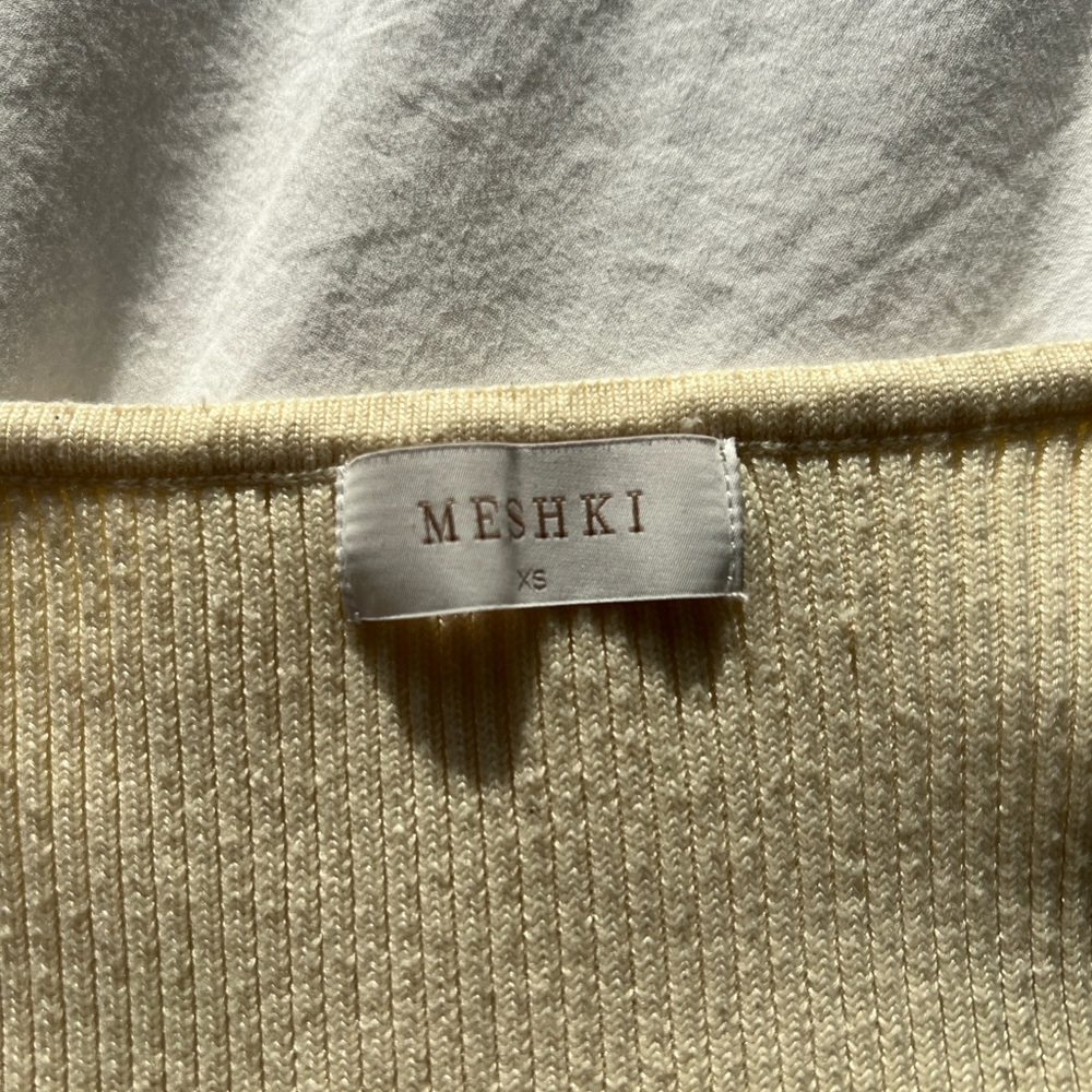 Meshki Cream Long Sleeve Knit Dress - Picture 3 of 4